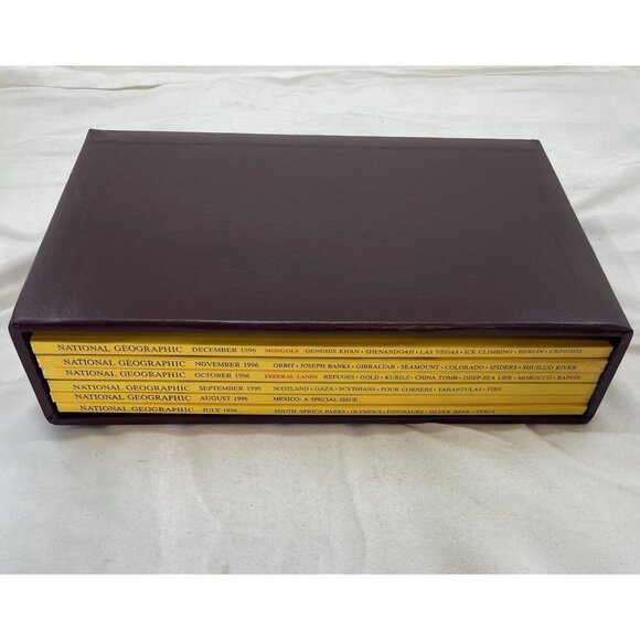 Vintage Nat Geo Lot Jul–Dec 1996 Slipcover Set | Wildlife, Illustrated - Picture 1 of 16